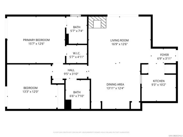 Floor Plan created by an application for visualization purposes only. Information and measurements are deemed reliable, but not guaranteed.