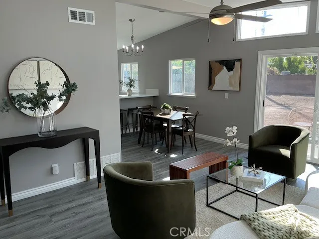 Living Room with Dining Area.