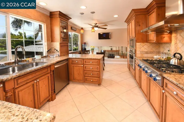 Angled View Kitchen to Dining Area