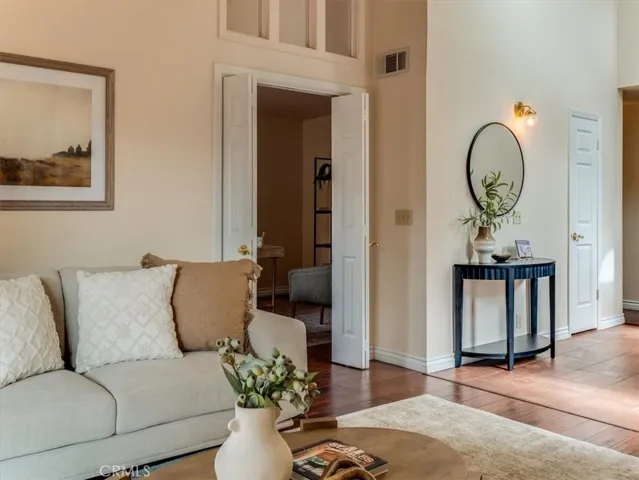 Enter the double doors that lead to multi use space.