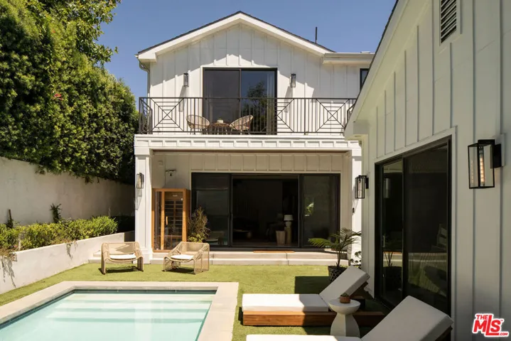 Pool, Rear of Home & Garage