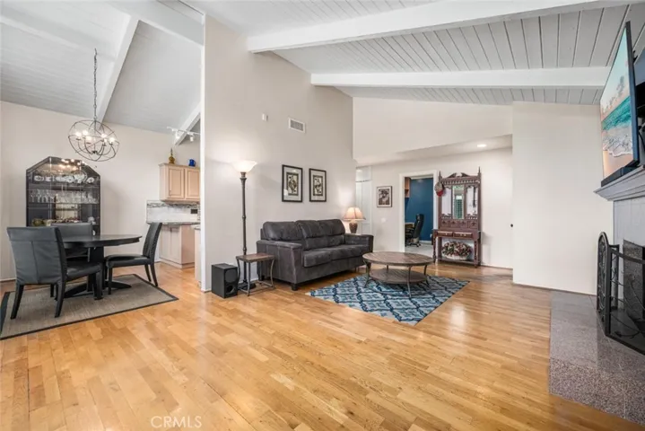 Dining room opens to living room.