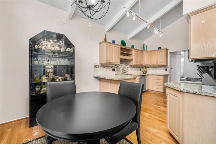 Dining room off of kitchen.