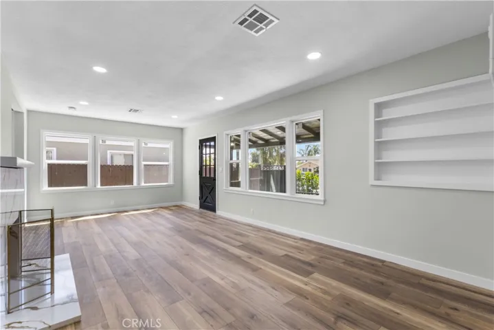living room and dining
