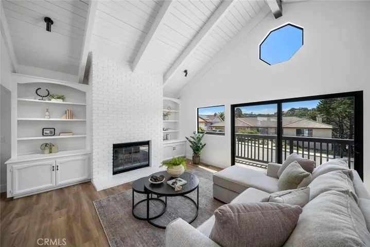 Living Room off Kitchen with Deck