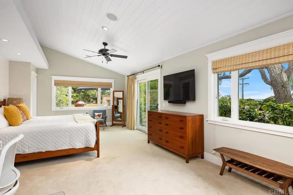 Spacious Primary Bedroom with Ocean Views and dire