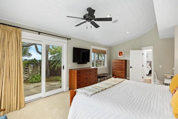 Direct patio access to outdoor hot tub.