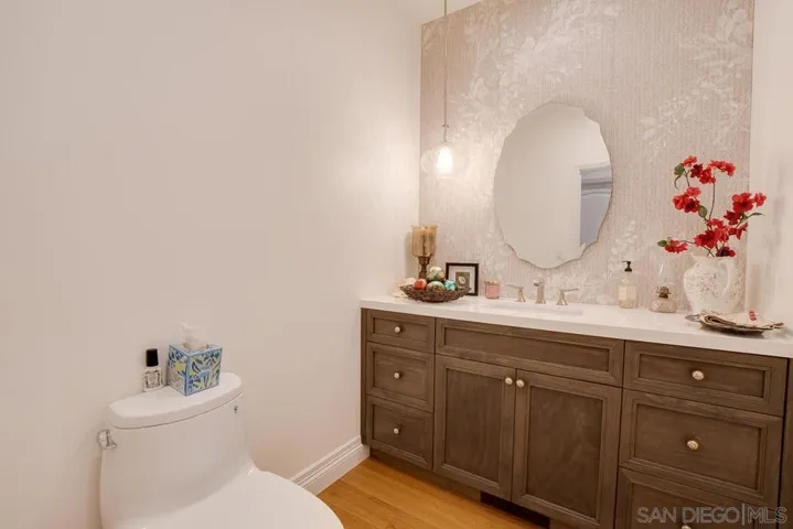 Hallway guest half-bath.