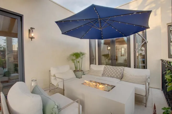 Private patio off primary bedroom.