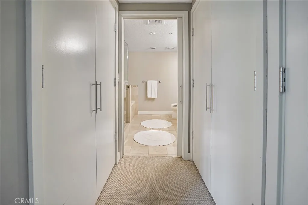 primary bedroom closets with extra storage