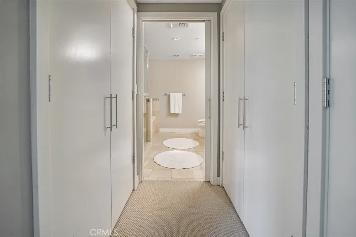 primary bedroom closets with extra storage
