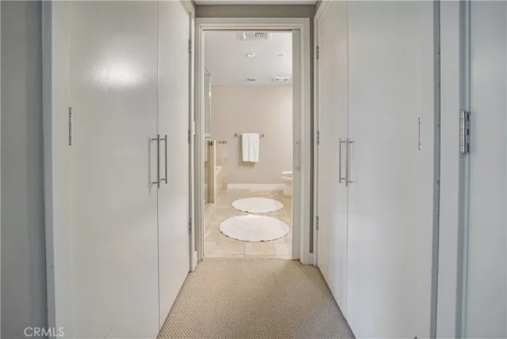 primary bedroom closets with extra storage
