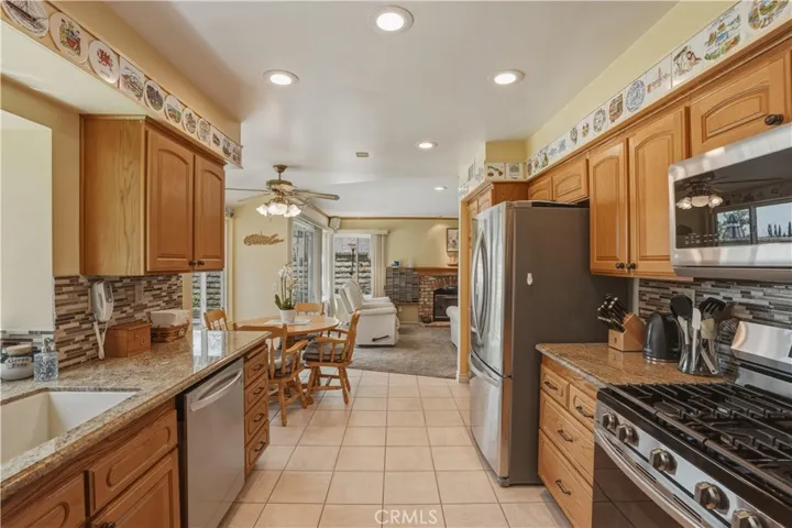 Updated kitchen with stainless steel appliances