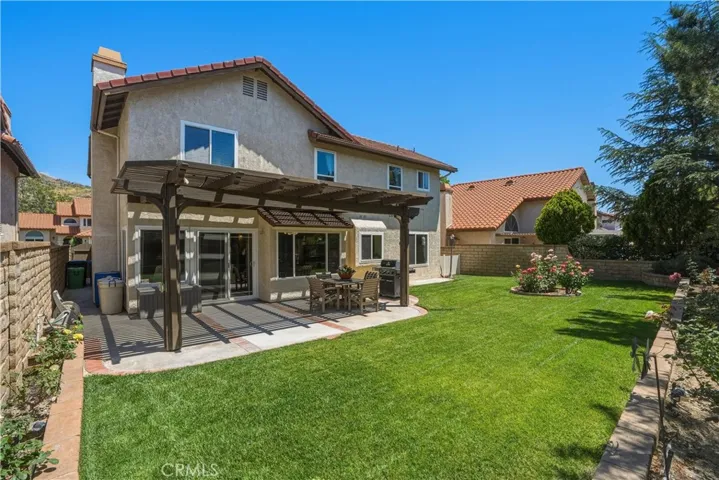 Backyard with pergola