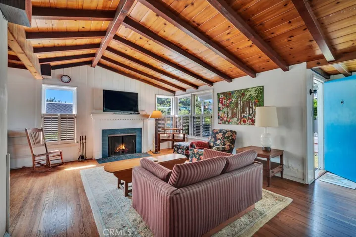Fireplace virtually enhanced.