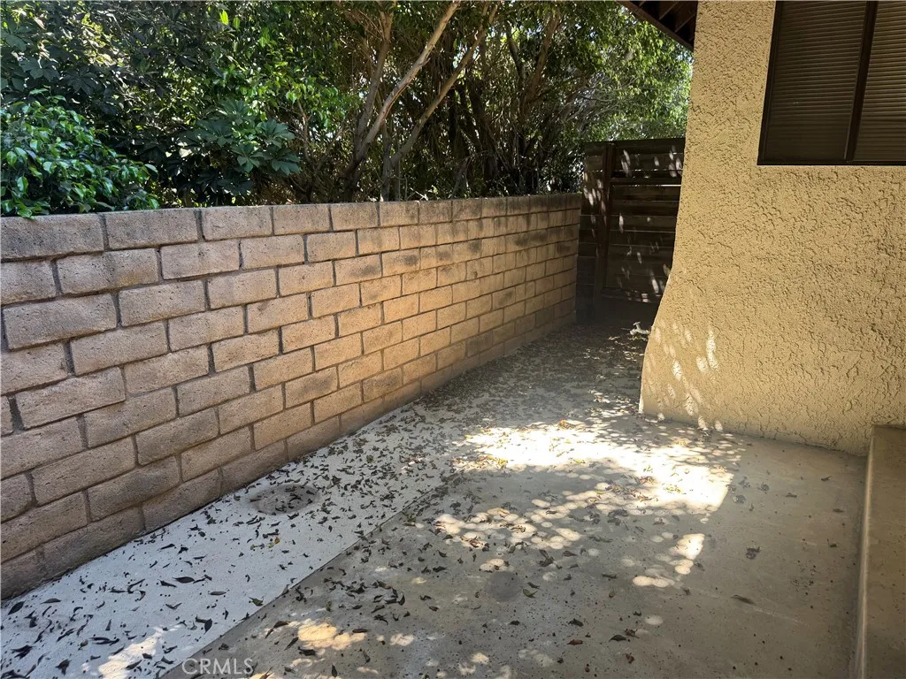 Private rear patio