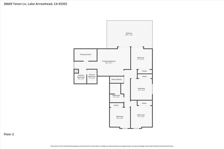 Upstairs floorpan