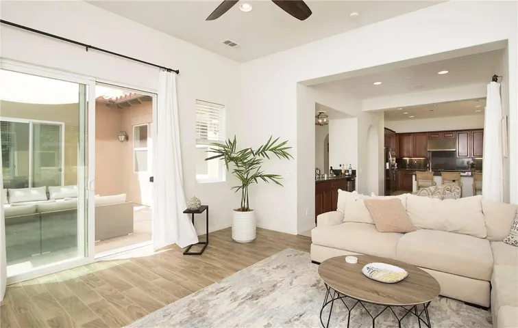 Family room leading to courtyard