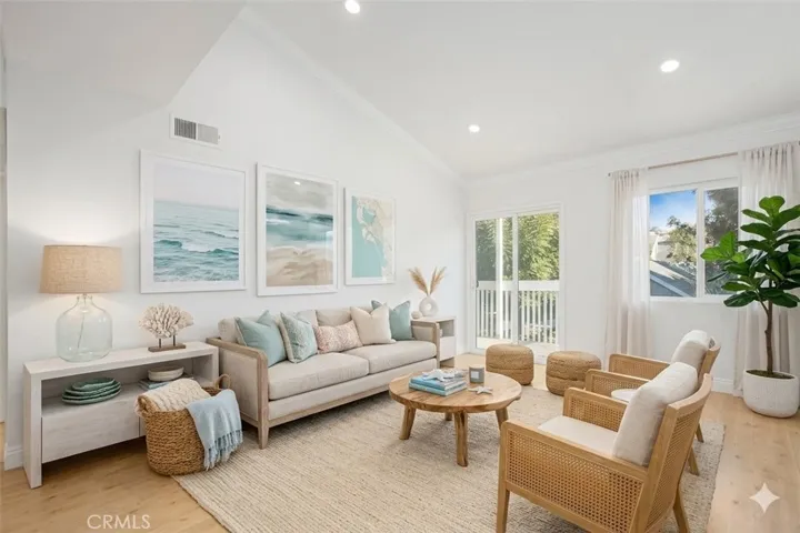 Virtually staged living area