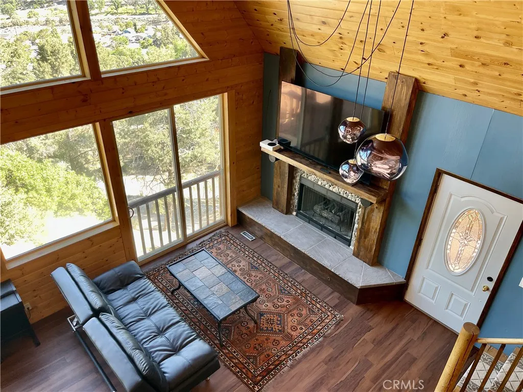 Looking down from the loft
