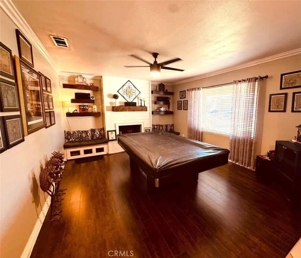 Pool table in living room