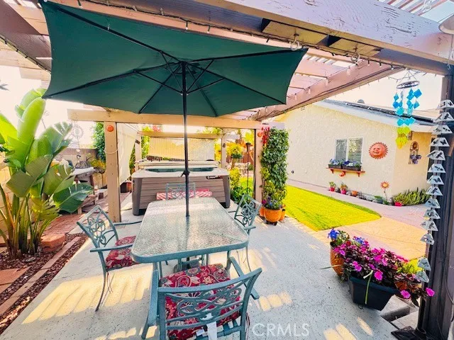 backyard sitting area