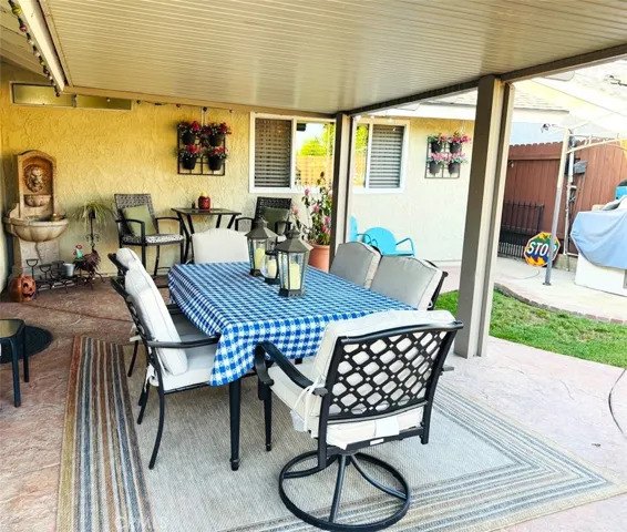 first patio in back yard