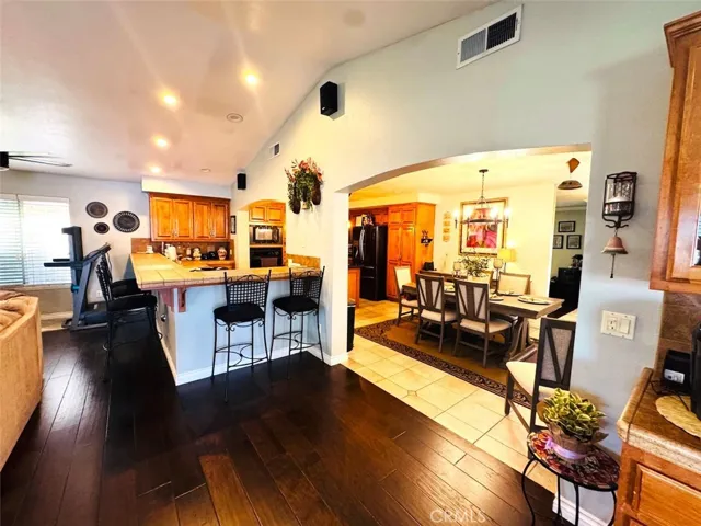 family room towards kitchen peninsula