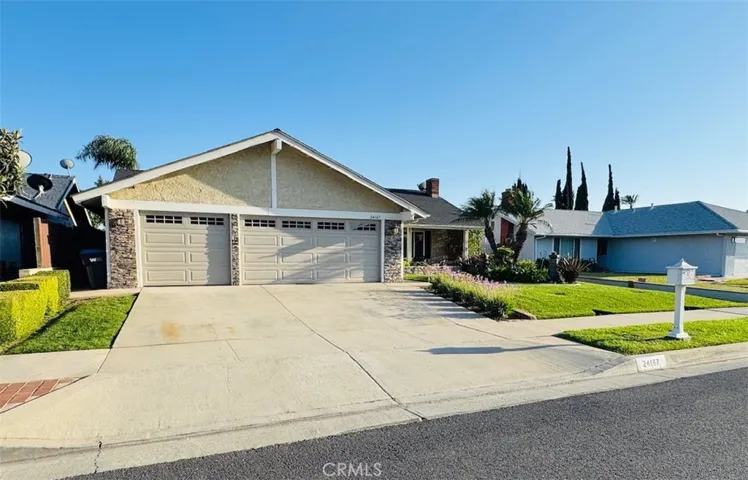 Left side showing garage