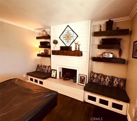 Living room fireplace