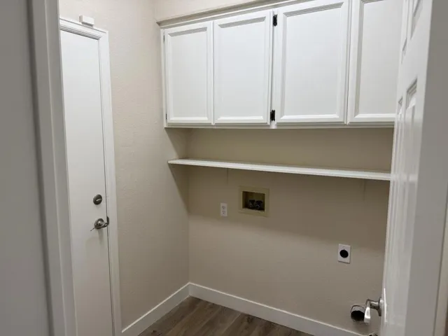 Laundry and door to garage