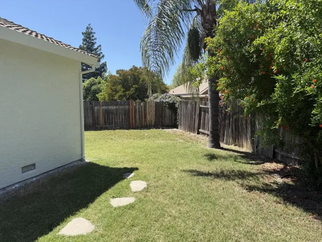 Back yard side behind garage