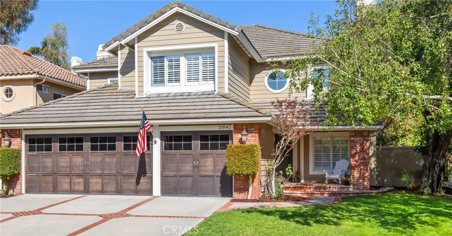 3 car garage with custom front doors