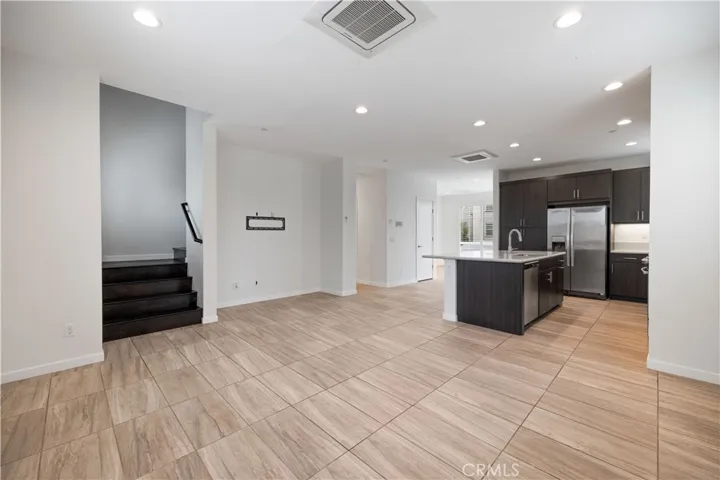 Living room kitchen view