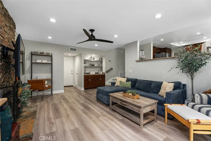 Spacious family room with direct access to the garage.