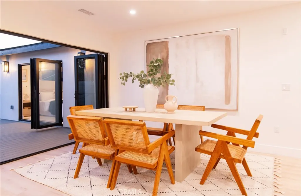 Dining area leading to deck