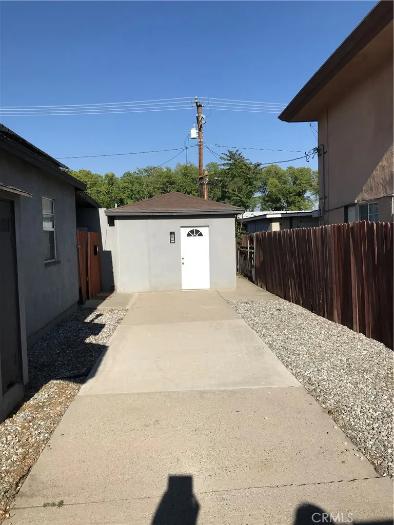 Behind the gates.