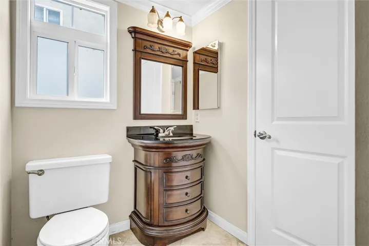 Half bath downstairs off den/office