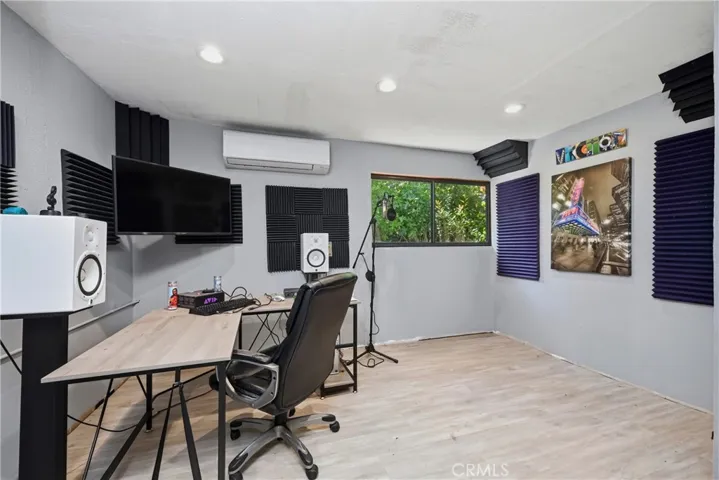 Extra room built into garage.