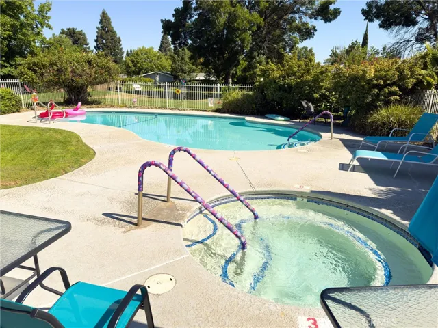 Pool and hot tub at the Community Clubhouse