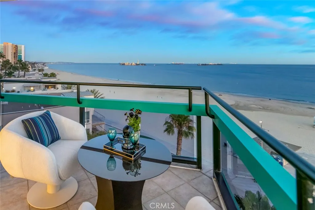 Private Balcony with views to Newport Beach.