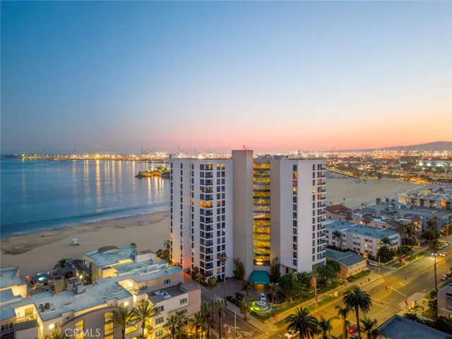 The front of 1310 Ocean at Twilight.