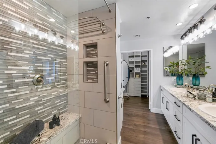 Custom primary shower with the finest of materials.