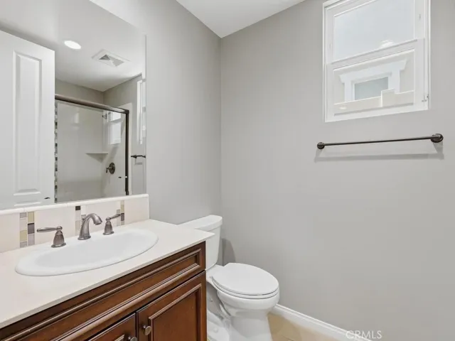 Downstairs bathroom with shower