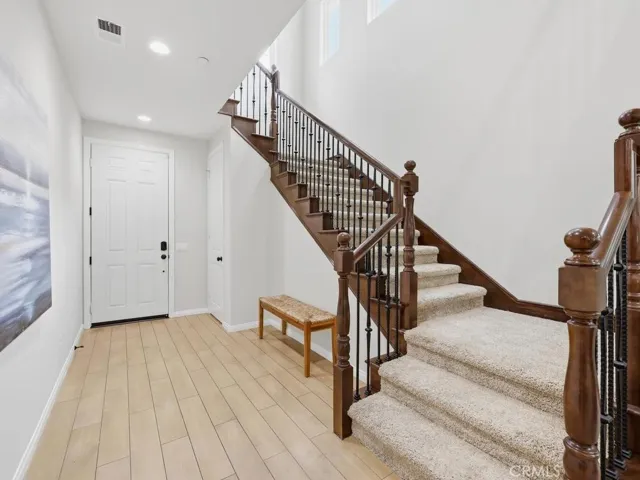 Entry hall with large closet under the stairs
