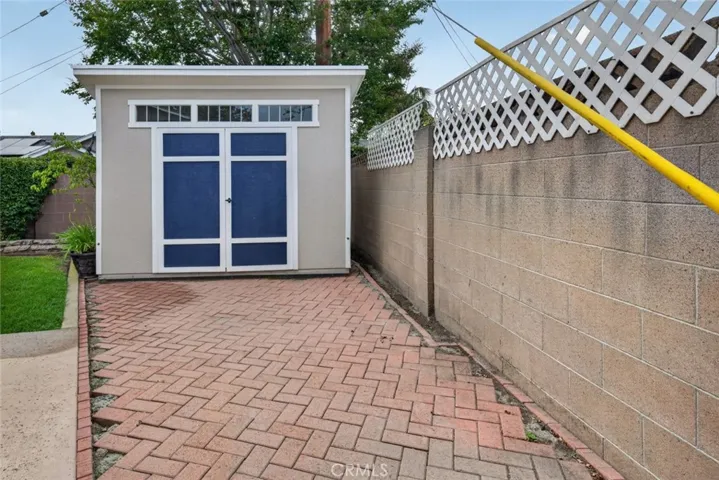 Spacious storage shed.