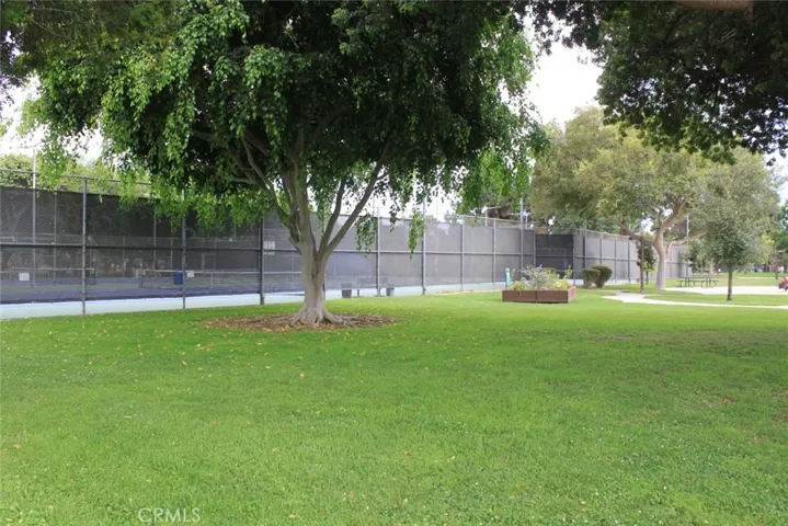Four lighted tennis courts at Rossmoor Park.