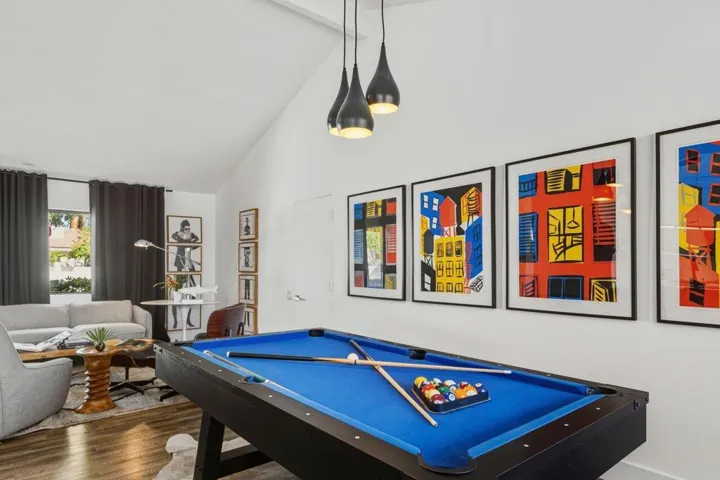 Pool table to living room
