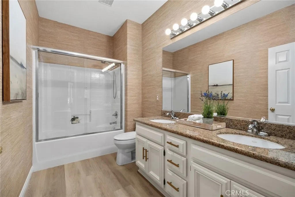 shared hall bath dual sink vanity