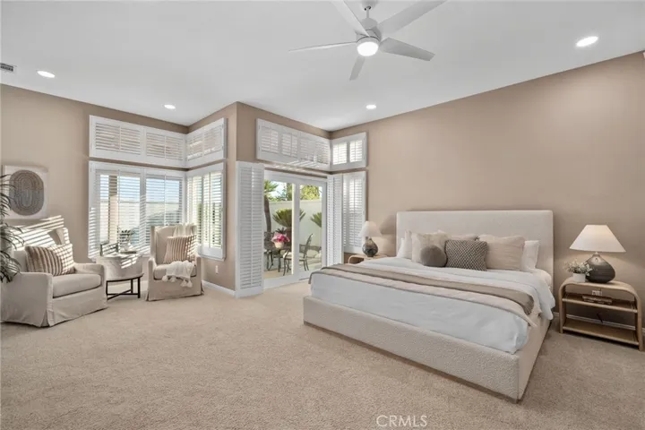primary suite with backyard access